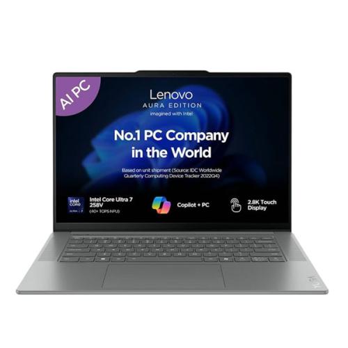 Lenovo Yoga Slim 7i Aura Edition Intel Core Ultra 7 258V 15 inch 32GB RAM Laptop price in hyderabad, telangana, nellore, vizag, bangalore