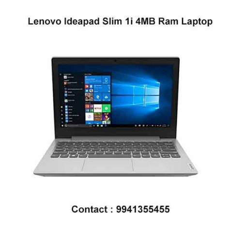 Lenovo Ideapad Slim 1i 4MB Ram Laptop Price in chennai, tamilandu, Hyderabad, telangana